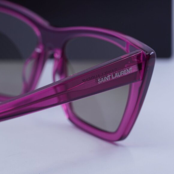 Final Price! Saint Laurent SL276 MICA 061 Cyclamen/Khaki Sunglasses - Picture 11 of 13